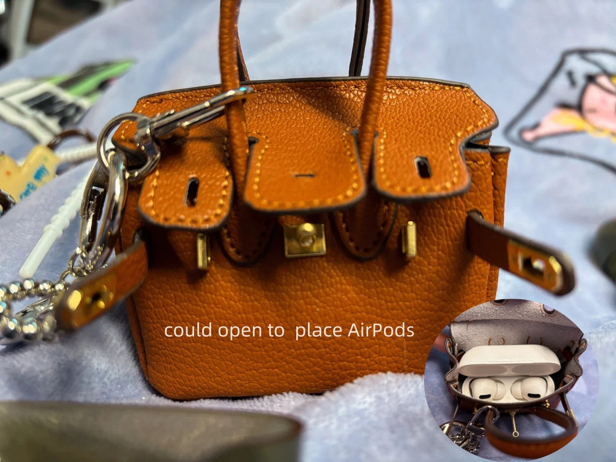 mini bag charm with AirPods Case Holder