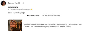 mini bag charm with AirPods Case Holder